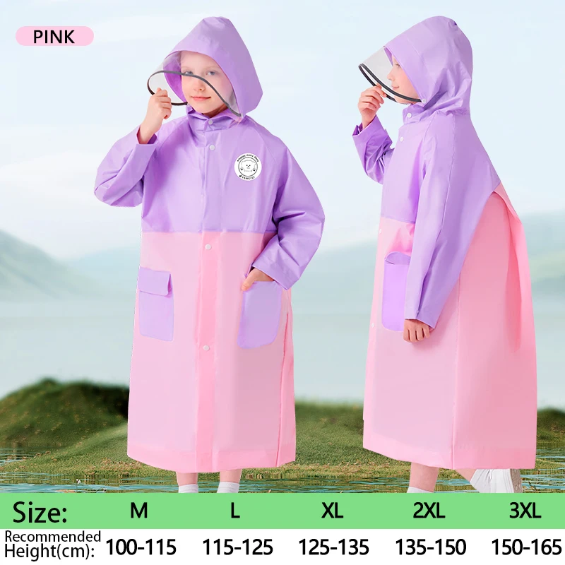 Stylish Boy's Girl's Raincoat,Children Raincoat,College Style School Full Body Raincoat,Reflective Stripes,Reusable,Healthy