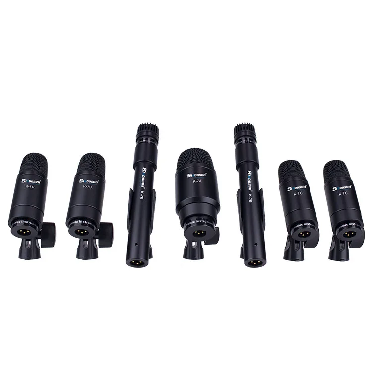 

Professional Wired Musical Condenser Dynamic Microphone K-7 Drum Microphone Set