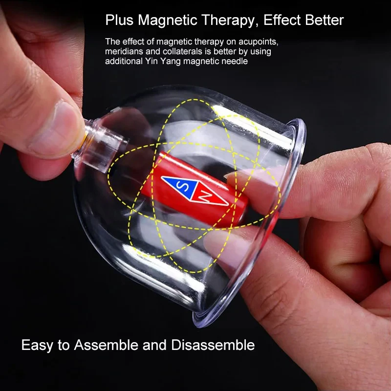 Vacuum Cupping Sets Vacuum Cupping Glass 12/20/24 Cans Acupuncture Cupping Anti-cellulite Physiotherapy Suction Cup Massage Therapy