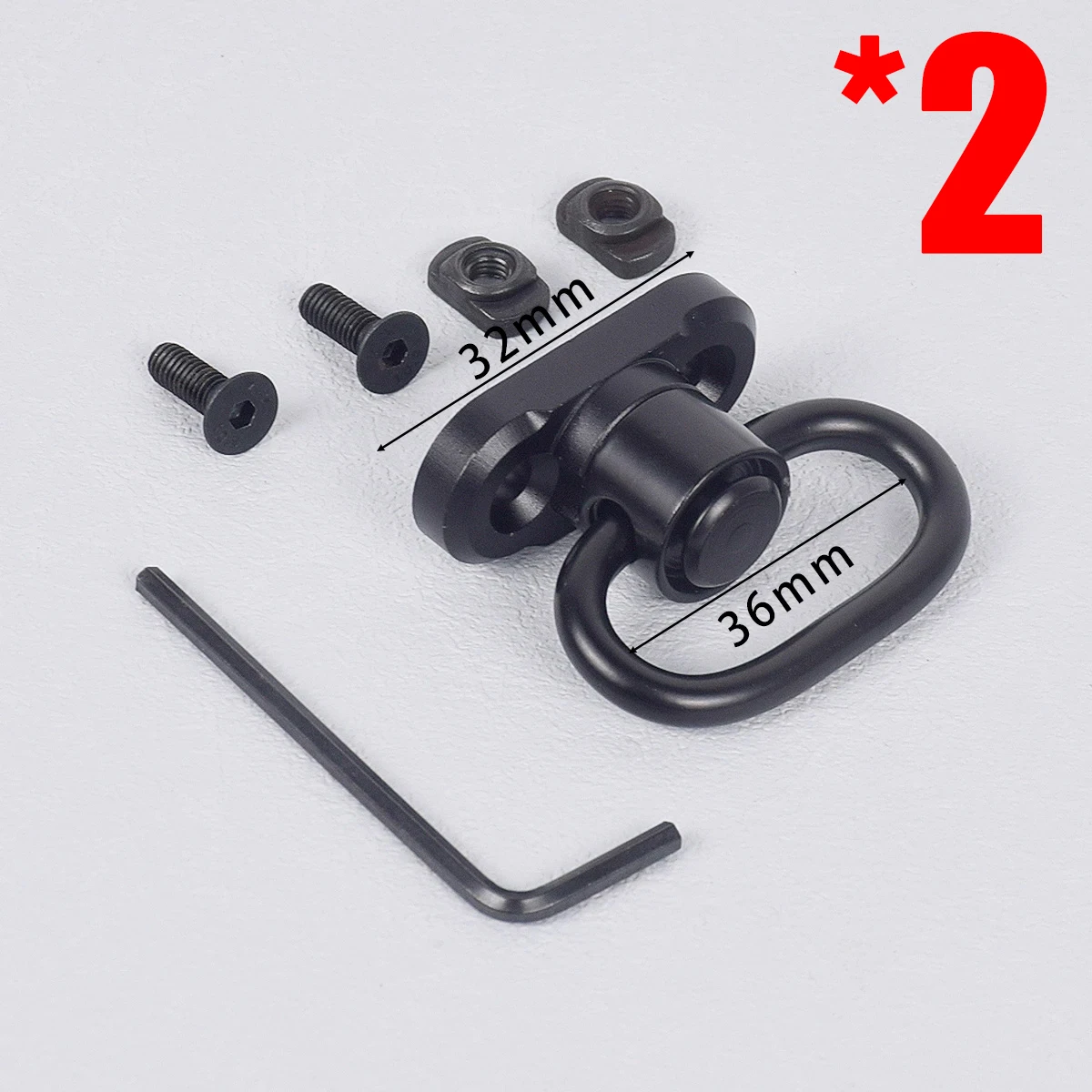 Tactical Quick-Detach Sling Mount Adapter for Hunting and Airsoft Rifles