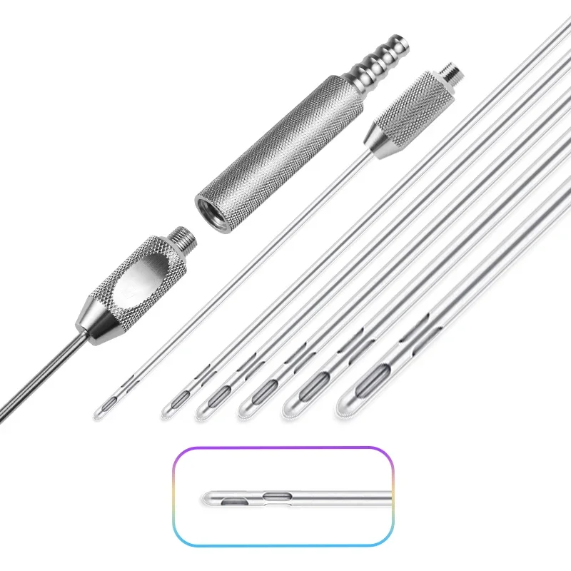 Outil de liposuccion avec poignée filetée, outil à trois trous pour éliminer la graisse, Instrument de liposuccion pour la beauté 1