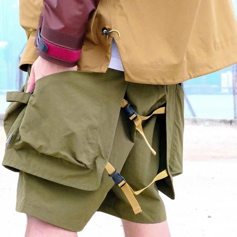 COMFY Japanese Cityboy Waterproof Functional Short  Pants Outdoor Big Pocket 3D Ins Fashion Casual Shorts