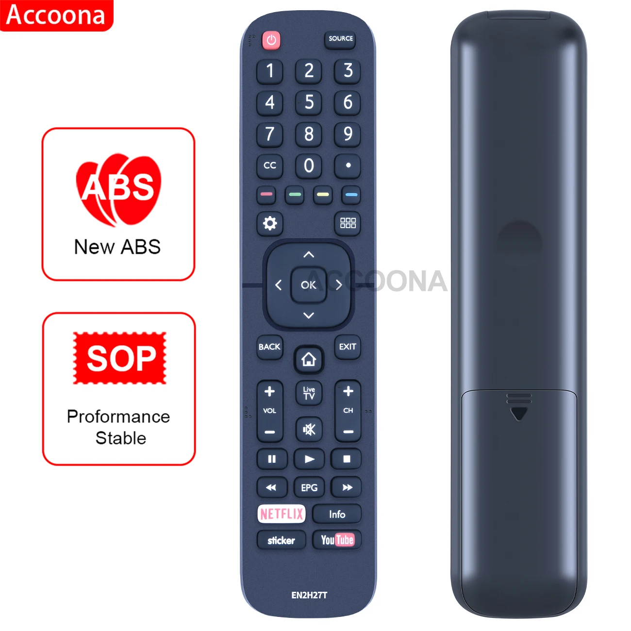 Telecomando En2H27T Per Tophouse Pioneer Noblex Hisense Smart Tv Led