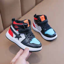 

Children's Sneakers Kids Casual Shoes Winter Boys Tennis Running Shoes Classic Star Stripes Warm Sports Shoes Girls Trainers