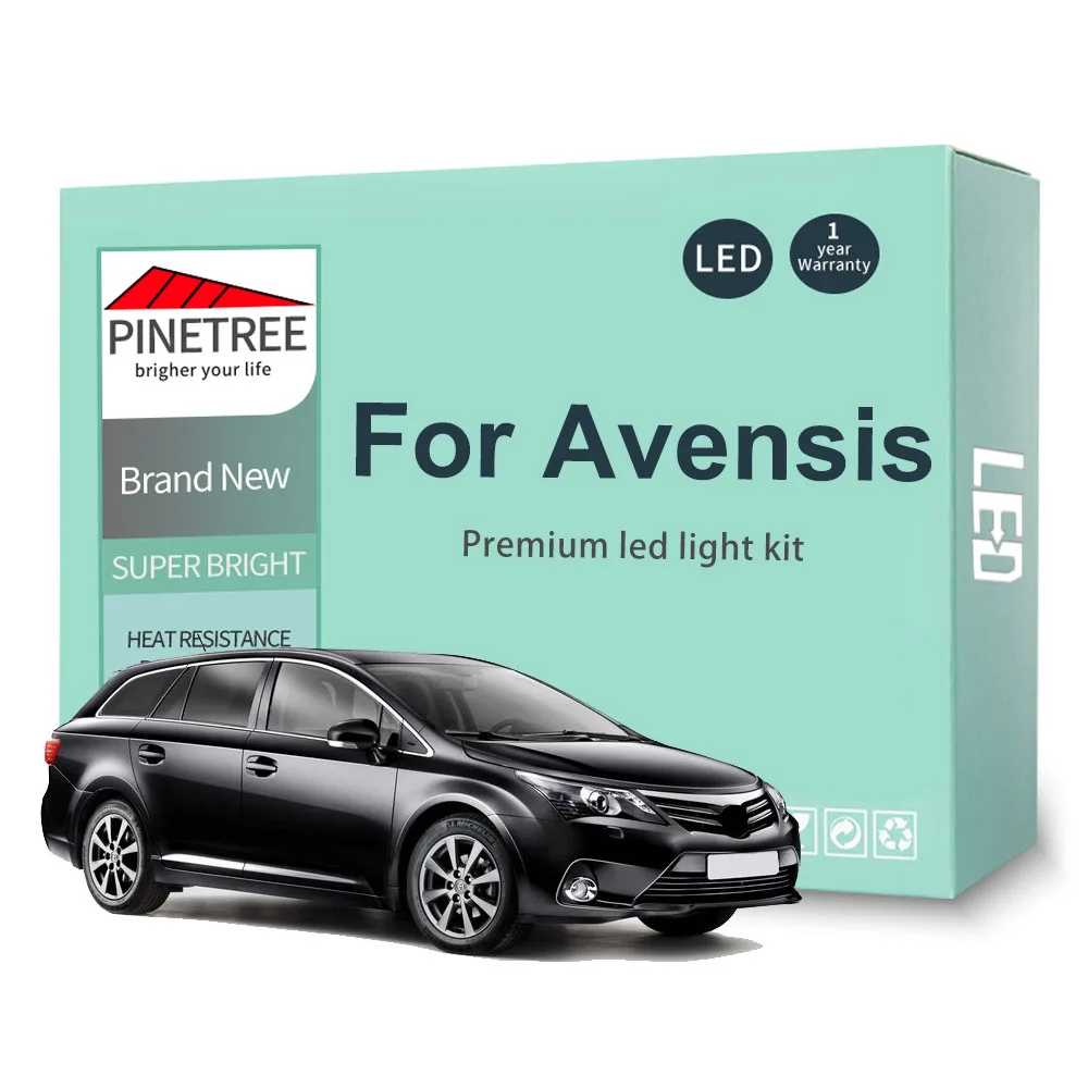 Toyota Avensis T27 LED Interior Light Set - 9-Piece Premium 6000K White SMD CAN-Bus Compatible