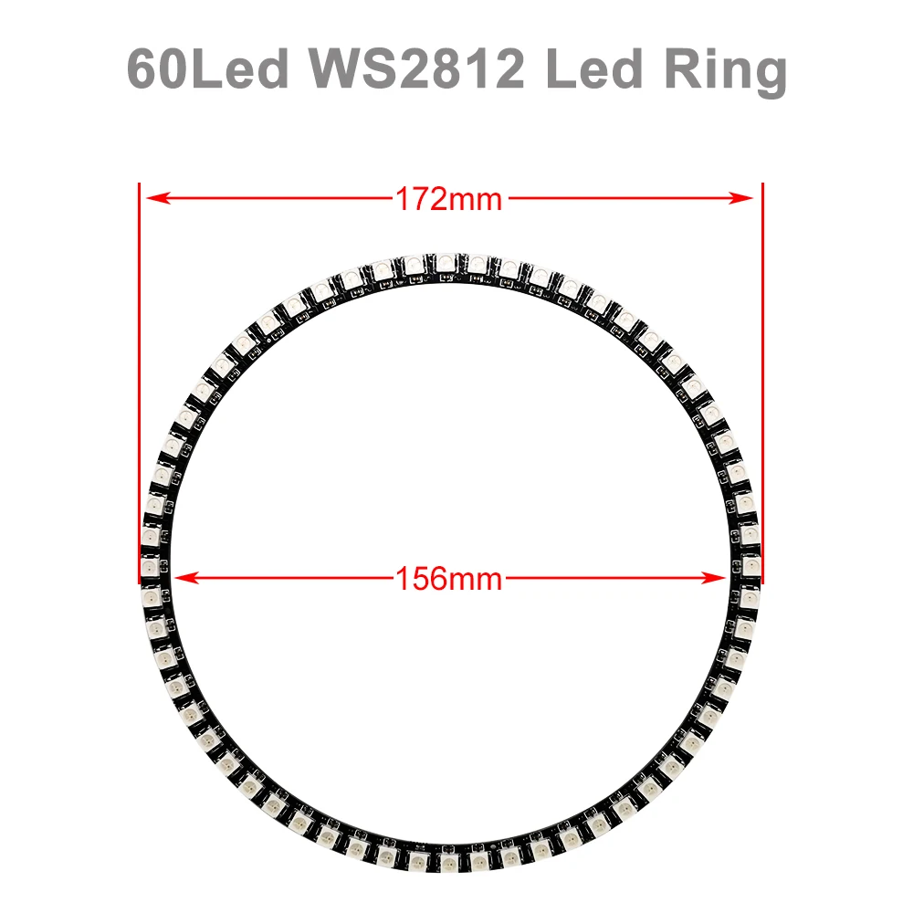DC5V WS2812B Led Ring 5050 RGB Individul AddressabIe Round Lights Module 3Pin Black White PCB 8 16 24 35 45 Pixels BuiIt-in IC led light,led modules,led module
