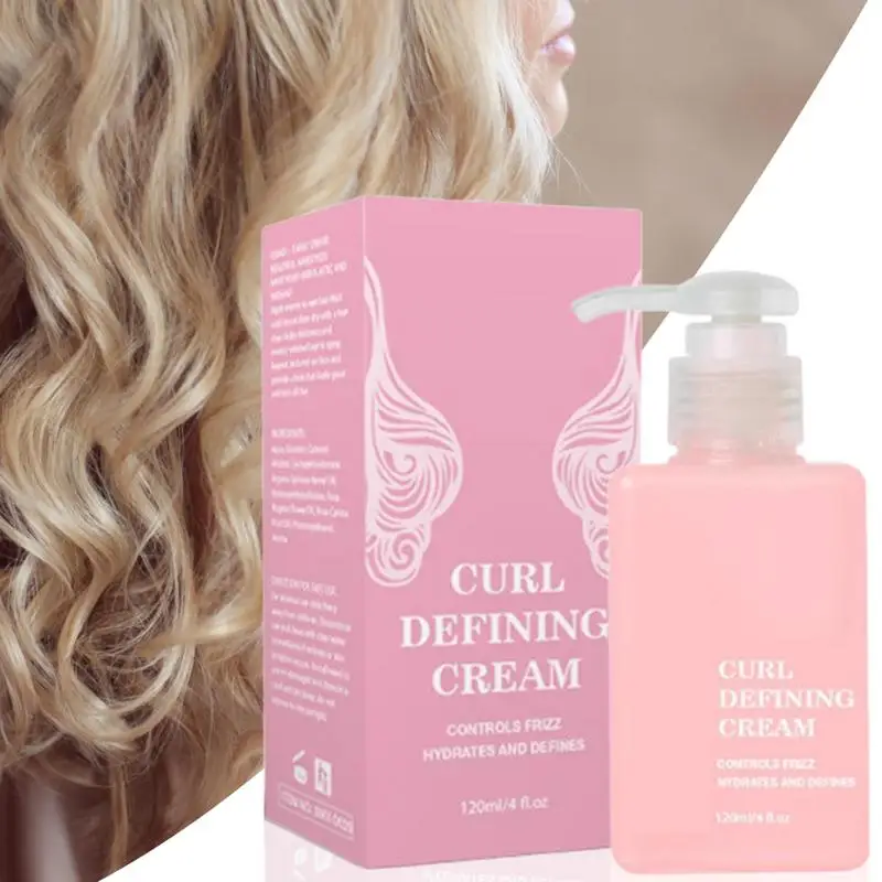 Defining Curl Cream Hair Curl Cream 120ml Moisturizing Detangler Hydrating Enhancing Safe Curly Hair