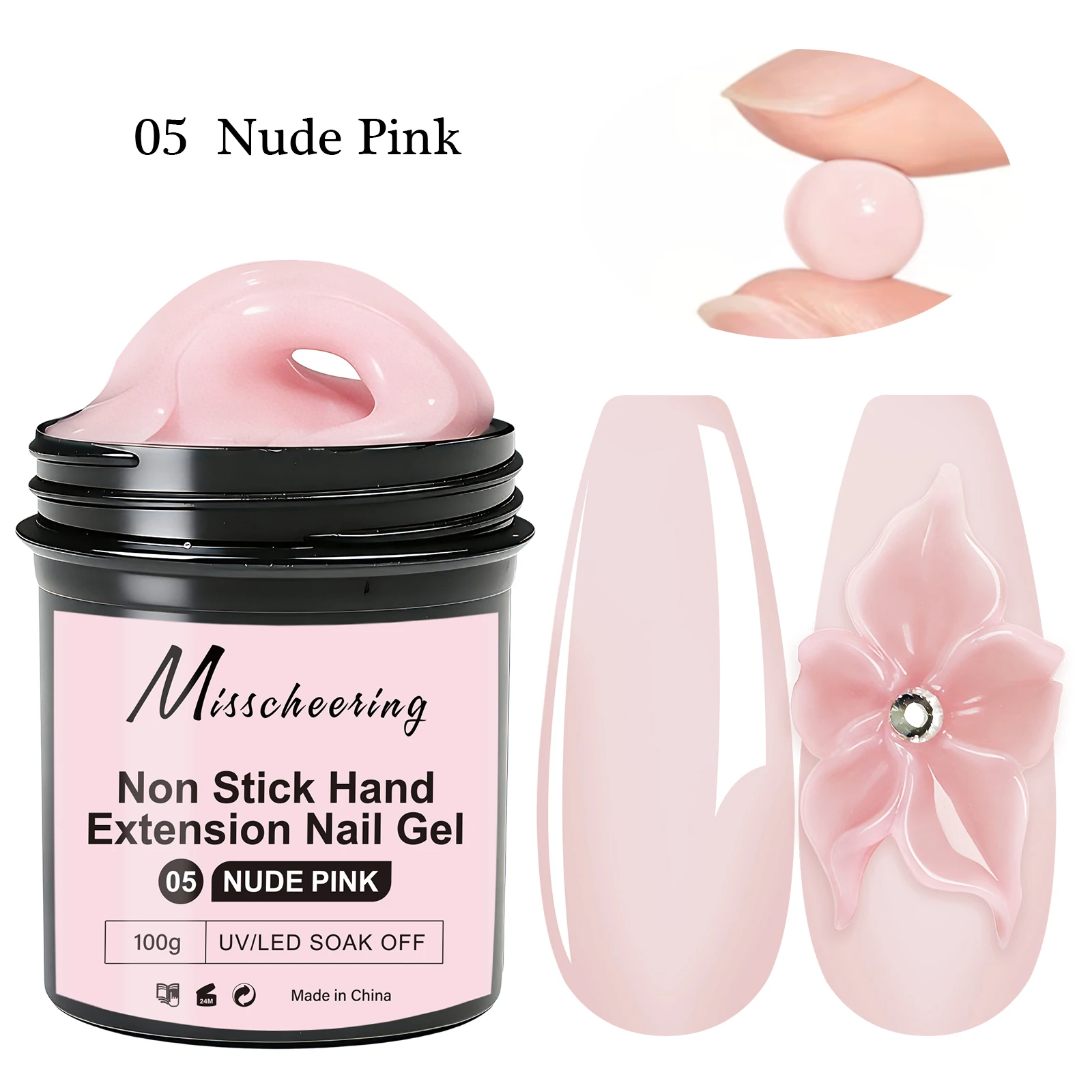 1 צנצנת 100/150 גרם ג'ל לציפורניים פולי UV LED מבנה ג'ל אקרילי קריסטל להארכת ציפורניים DIY בבית סלון