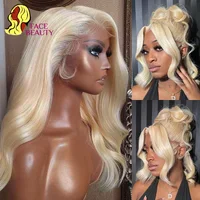 360 dentelle frontale perruque 613 Blonde 13x4 13x6 vague de corps dentelle avant perruque pré-épilée brésilienne dentelle avant perruques de cheveux humains 30 32 38 pouces 1