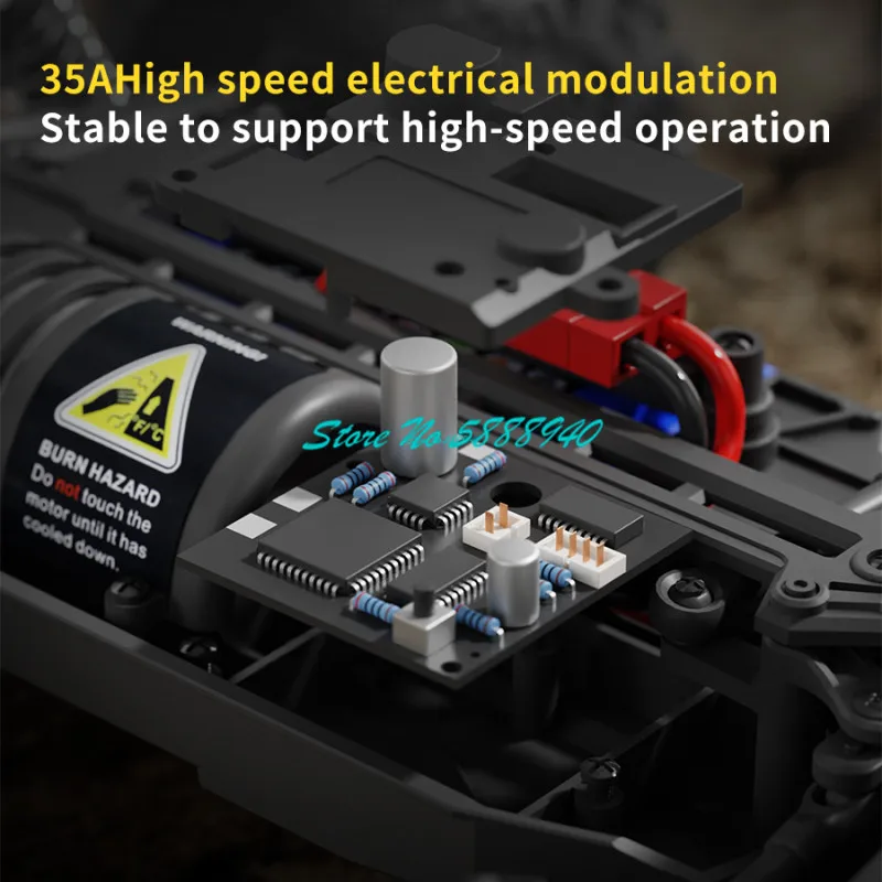 업그레이드 합금 전기 RC 트럭, 자동차 1:14 LED 조명 속도 조정, 오프로드 리모컨 트럭, 70 km/h, 극한 속도 드리프트, 4WD