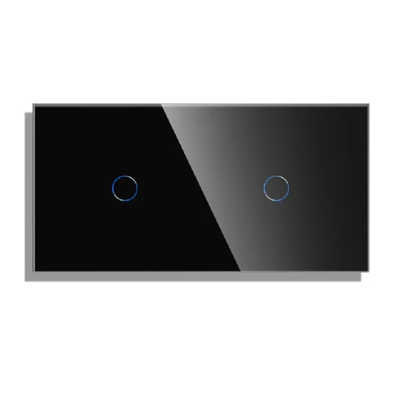 Bingoelec Triple Glass Panel 158mm Triple 1Gang For Wall Switch Function Part DIY with Metal Frame access panel