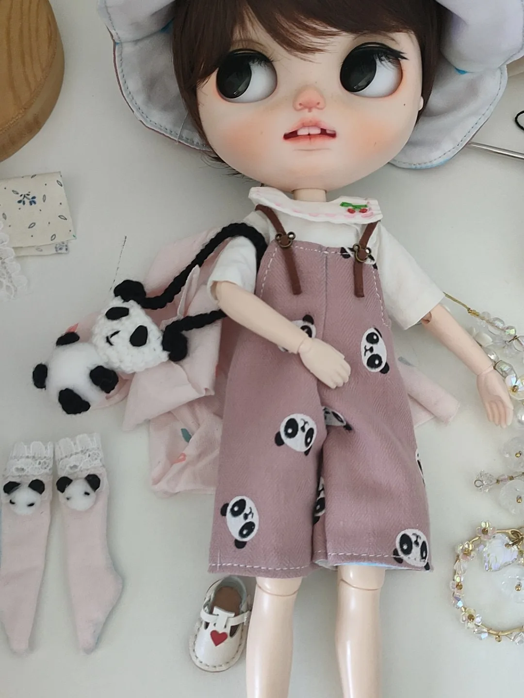 

Dula Doll Clothes Dress Bears and hedgehogs skirt set Blythe Qbaby ob24 ob22 Azone Licca ICY JerryB 1/6 Bjd Doll Accessories