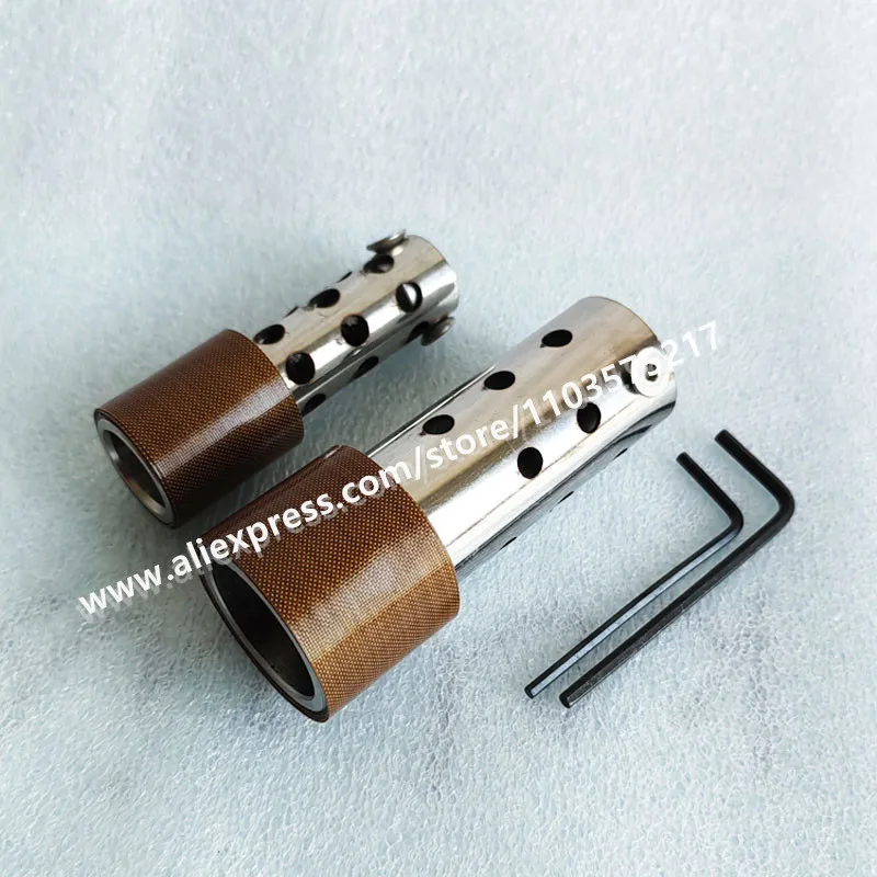 Motor Demper Demper, Universele Zilveren Motorfiets Uitlaat Kan DB Killer Demper Demper Baffle Inzetstuk (35mm