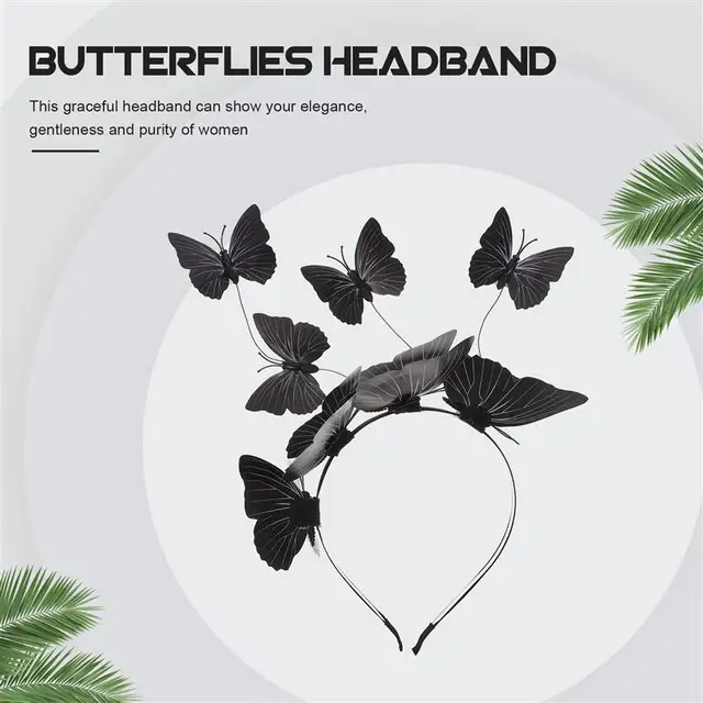 Butterfly Headband Party Hair Hoop Halloween Headband Costume Headpiece For Kids Party 4