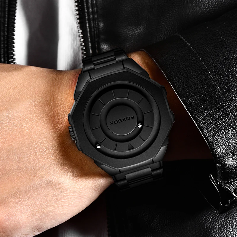 FOXBOX Mens Watches LIGE Top Brand Luxury Rolling Ball Design Watch For Men Fashion Business Waterproof Quartz Wristwatch