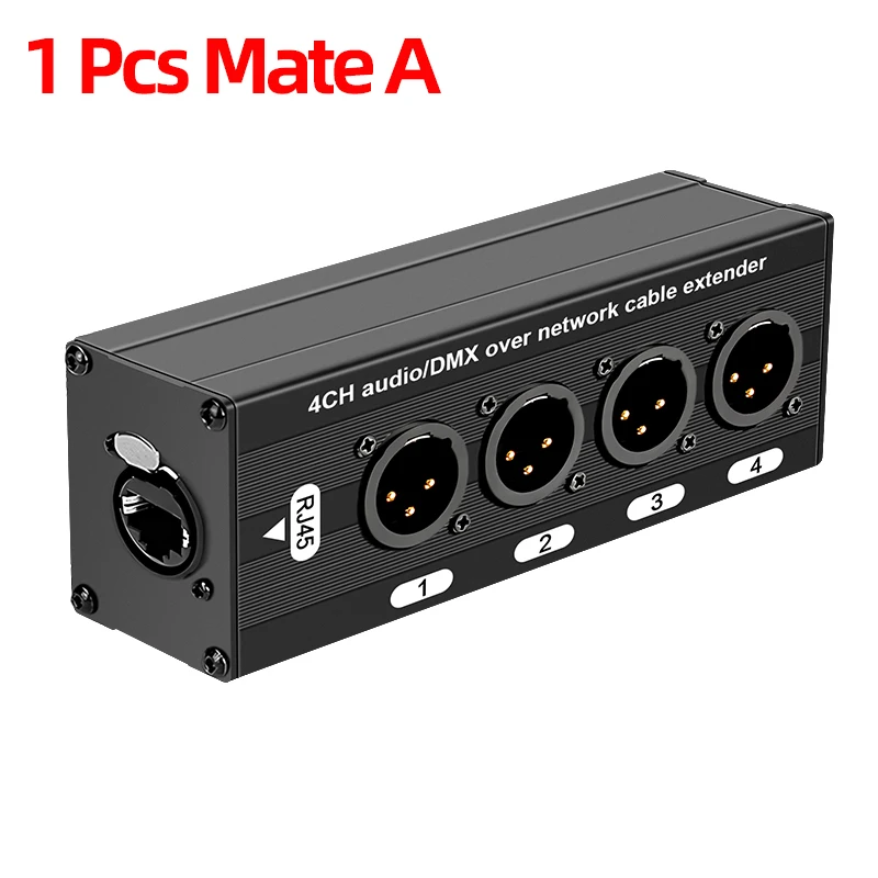Shielded RJ45 CAT5 to 4-Channel XLR Male/Female Multi-Network Cable