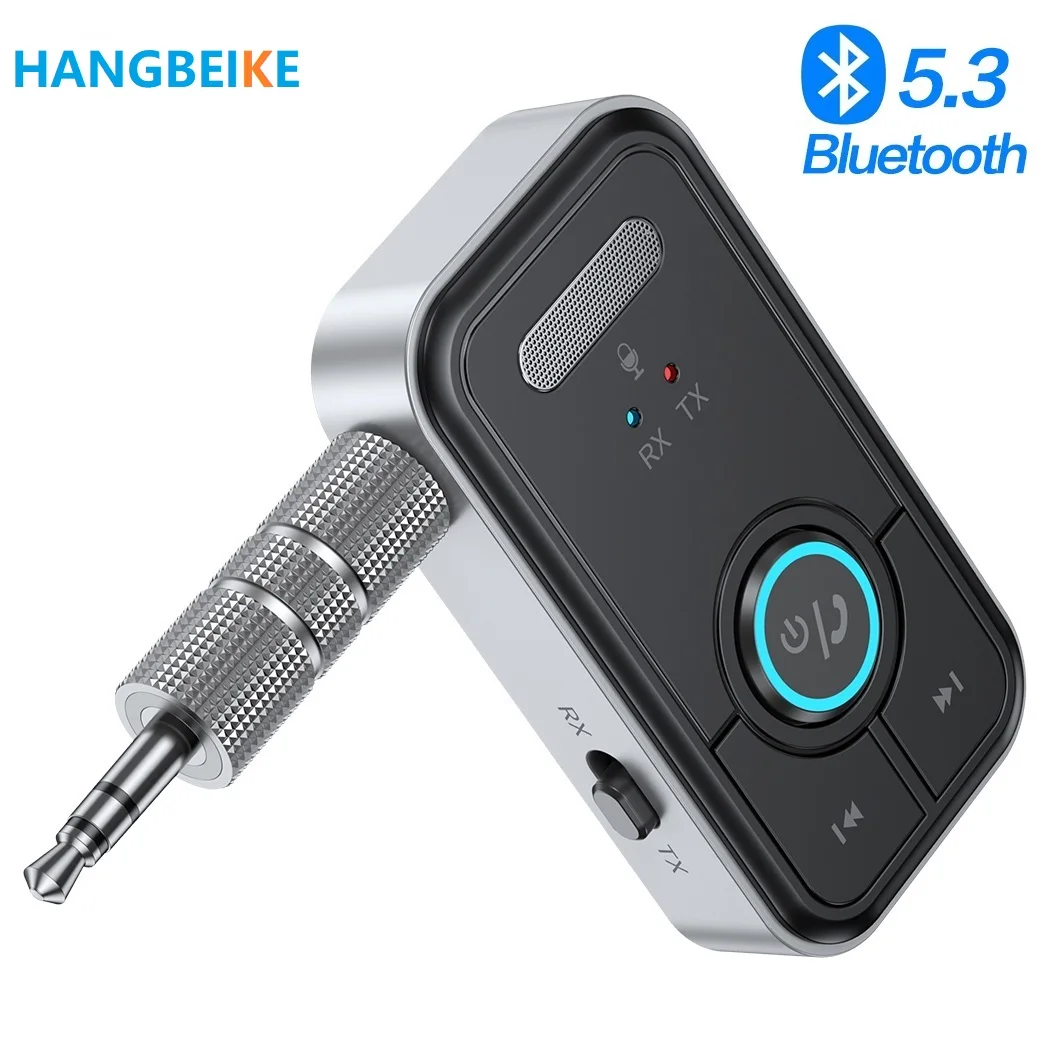 

Bluetooth 5.3 AUX Bluetooth Audio Adapter 3.5mm Jack 2-in-1 Receiver Transmitter for Wired Headphones TV Speakers car MP3 Player