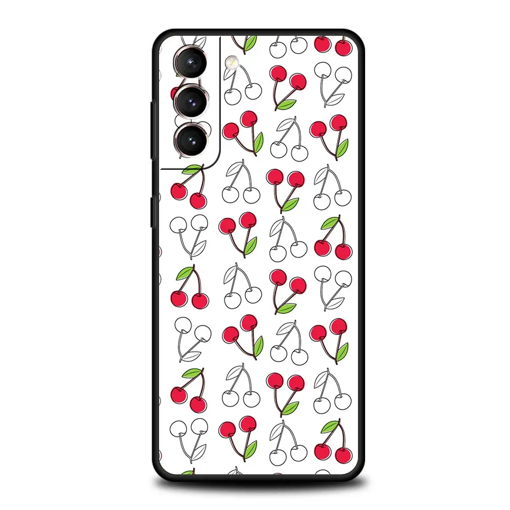Charming Cherry Bow Soft Silicone Phone Case