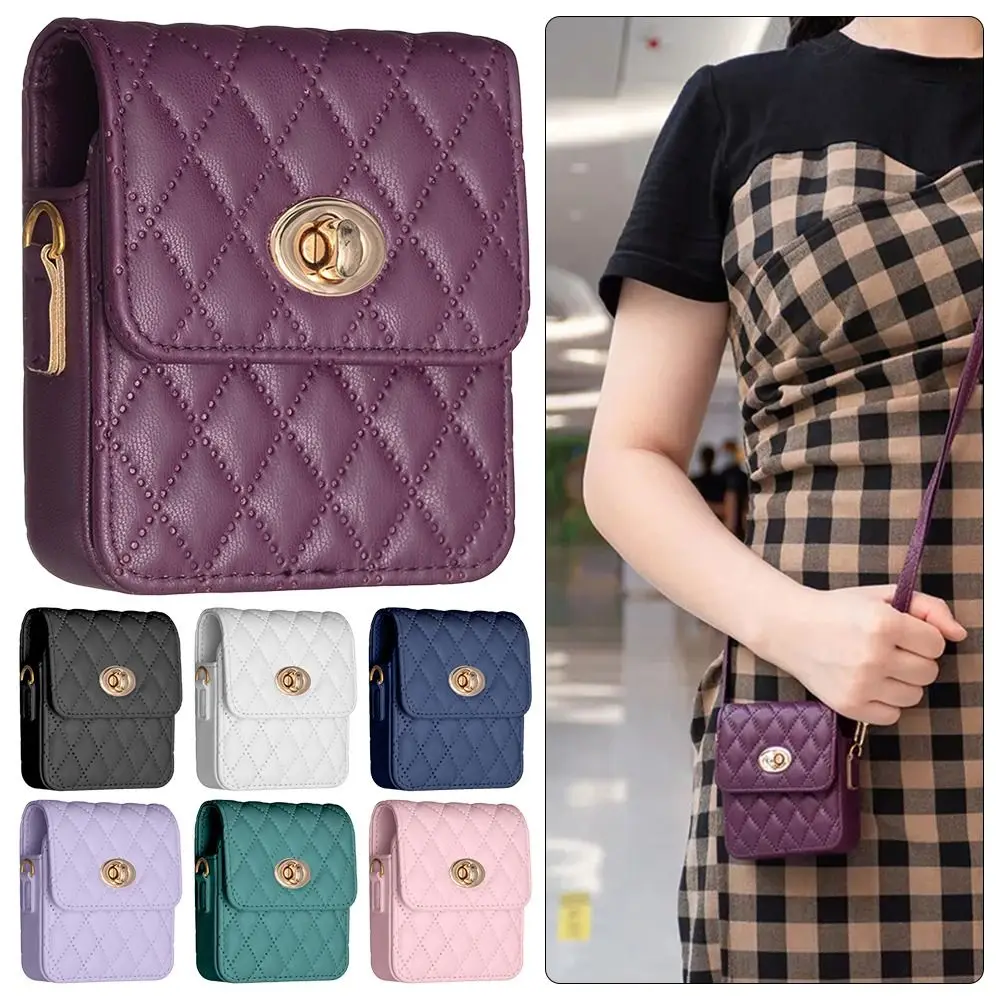 Elegant Leather Crossbody Mini Handbag and Phone Holder