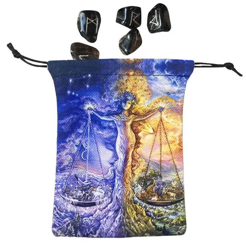

Velvet Tarot Pouch 13*18cm Tarot Dice Bag Tarot Bag Reusable Drawstring Pouch For Oracle Cards Thickened Dice And Card Bag