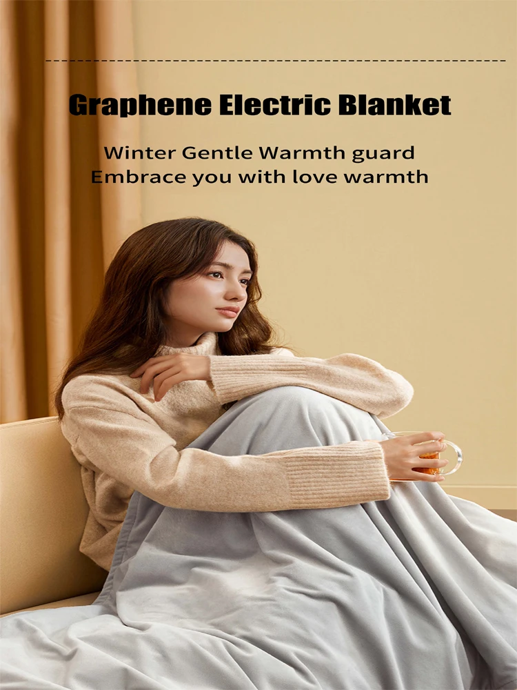 153*90cm Winter Graphene Electric Blanket Body Warmer Heating Blanket  Adjustment Flannel Electric Blanket Heating 3 Temperatures - AliExpress