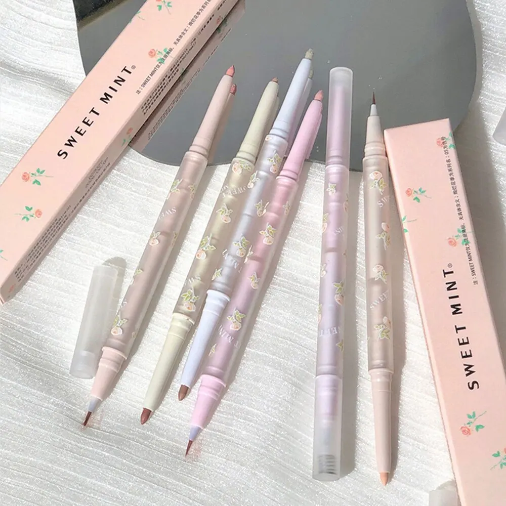 Liquid Eyeliner Double-headed Silkworm Pen Beautiful Colors Matte Pearlescent Highlight Glitter