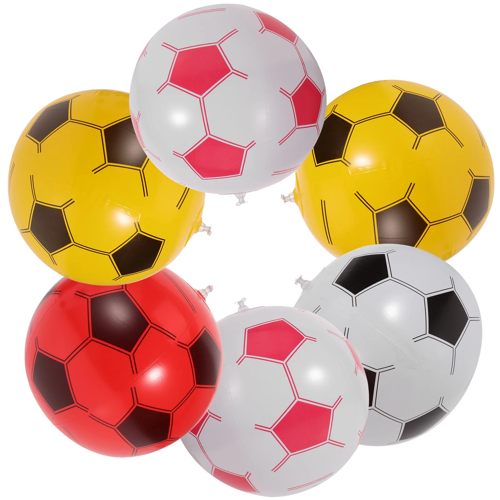 6 шт., детские надувные футбольные мячи
