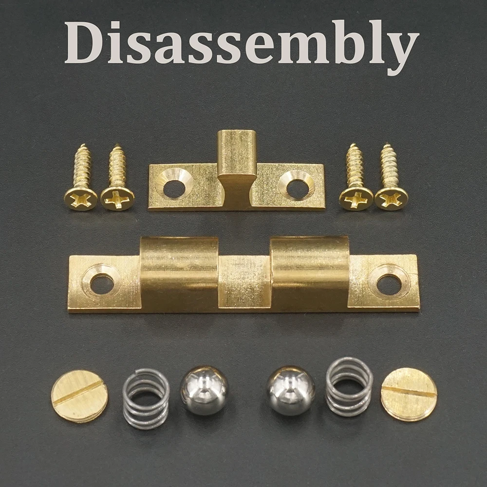 Cabinet Door Latch Catch Solid Brass Adjustable Spring Ball Furniture Door Closer 40mm/50mm/60mm/70mm