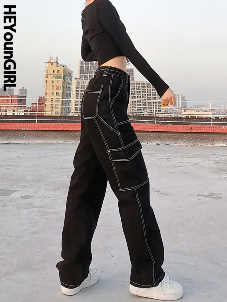 HEYounGIRL White Thread Black Cotton 