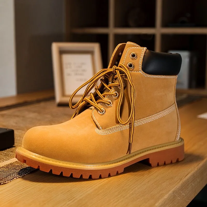 White Cow Leather Outdoor Snow Boots For Men&amp;Women Casual Couples Boots Fashion Breathable Military Boots Men Platform Shoes