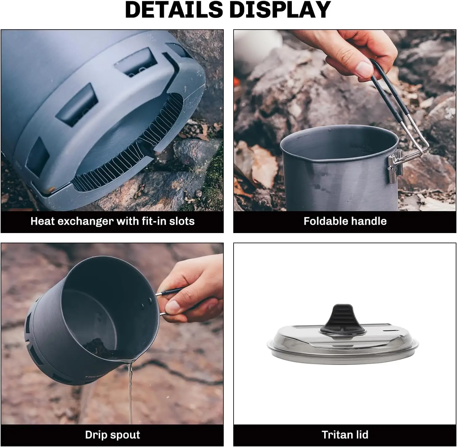 Set Pentole Da Campeggio Odoland 18 Pezzi - Per 1-5 Persone, Alluminio Anodizzato, Leggerissimo - Foto 5