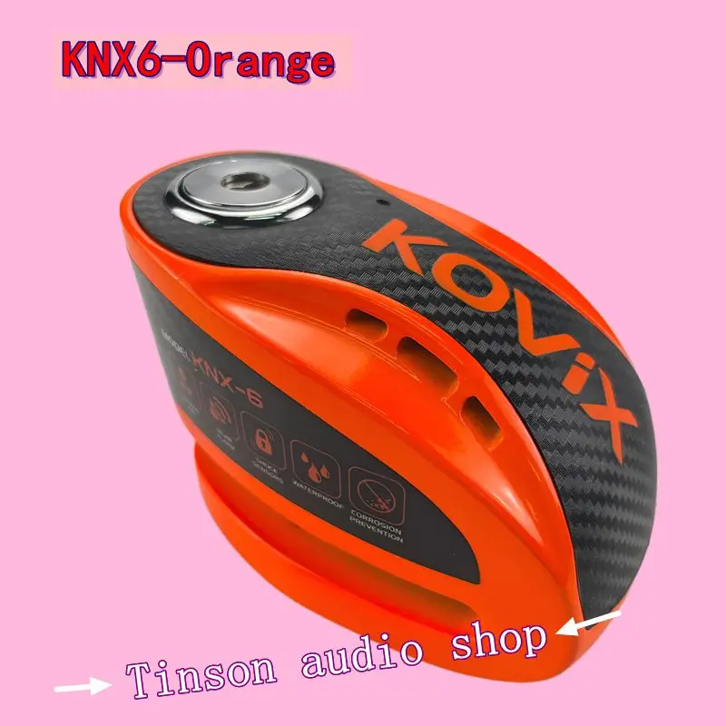 Kovix Alarm Disc Brake Lock, 120dB Heavy Duty Security IP67 Waterproof 6mm Pin 3 Keys Anti Theft for Motorcycle Bicycle Scooter