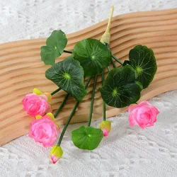 Elegant Artificial Lotus Water Lily Decoration for Home and Hotel Interiors (Dark pink.)