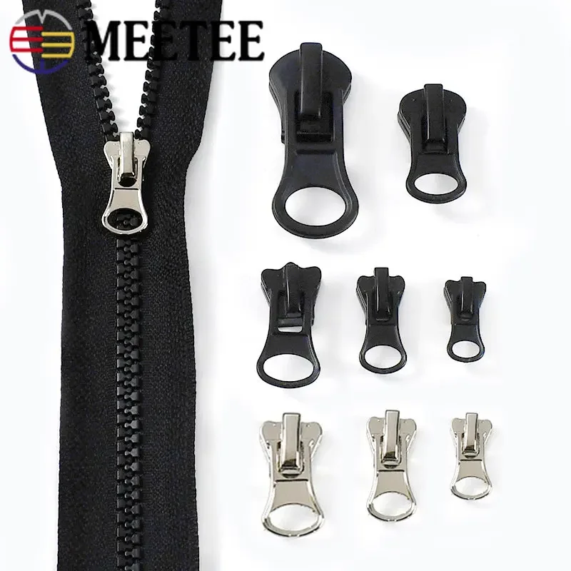 Zipper Sliders for Resin Zippers Backpack Bag Zip Puller Head Zips Repair Kit DIY Sewing Clothing Accessories 10Pcs 3# 5# 8# 10#