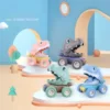 Children Pressing Dinosaur Car Inertial Pull Back Baby Pull-back Car Will Move Cute Dinosaur Kids Early Educational Toys Gift 5
