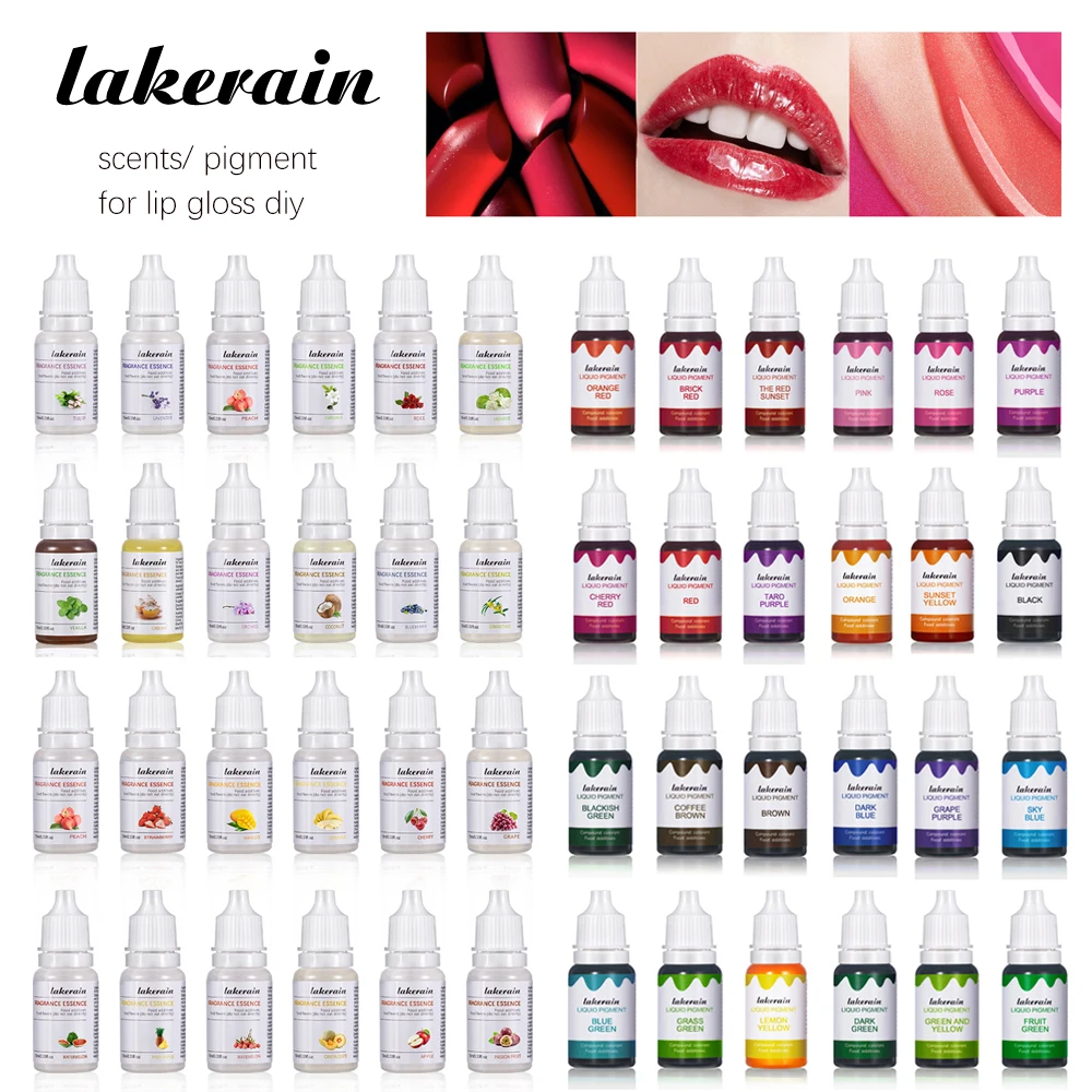 24/48pcs 10ml Lip Gloss Diy Material Natural Flavoring Oil Fragrance