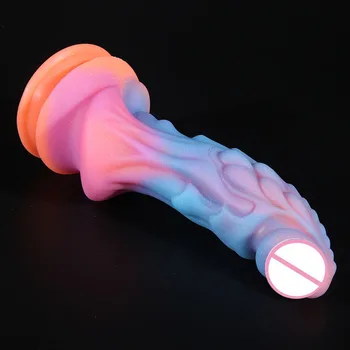 New Arrival Luminous Monster Dildo Adult Toys for Women Big Dick Realistic Dildos Lesbian Anal Toys With Suction Cup Anus Orgasm 5