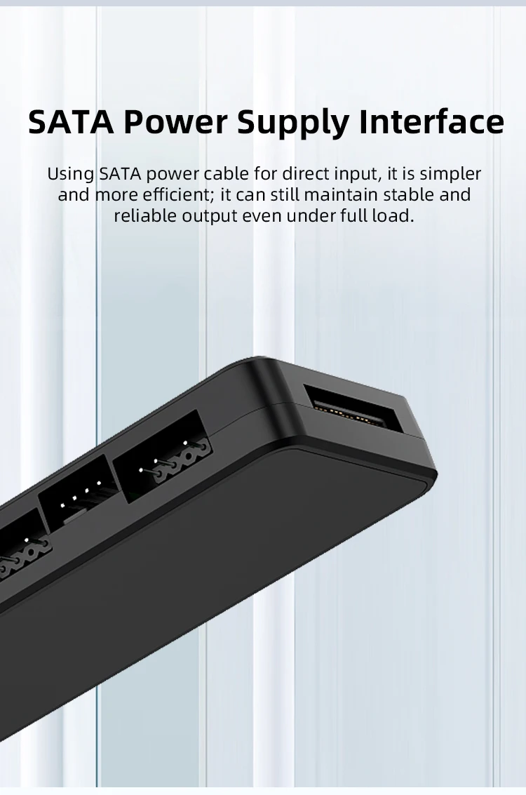 TEUCER LP-10 ARGB/PWM HUB SATA Power Interface 5 Ports 5V 3pin ARGB and 5 Ports