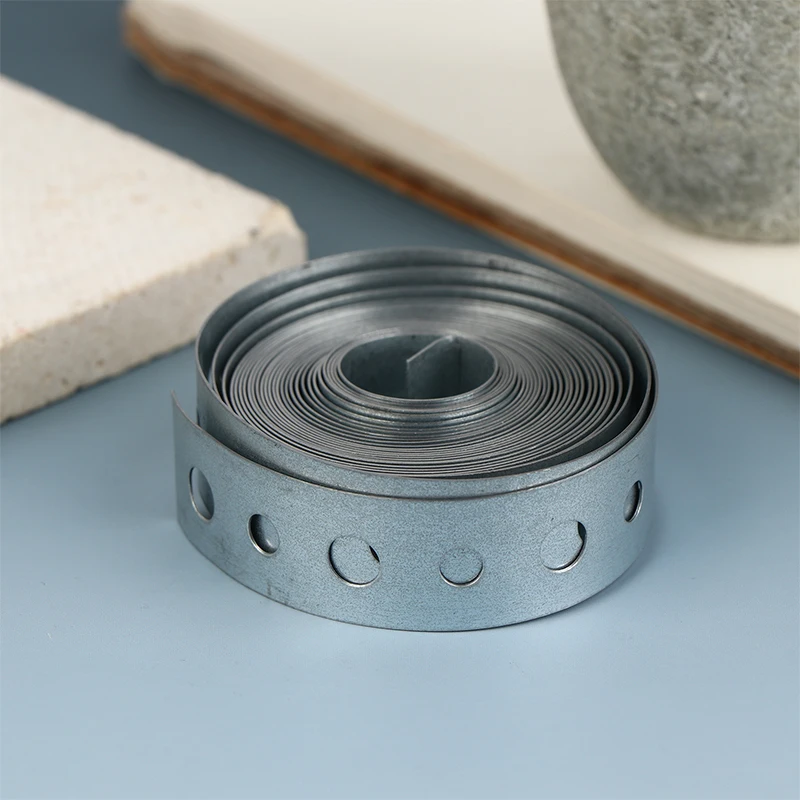 1 Roll Galvanized Steel Pre-Punched Hanger Strap Multi-Slot Pipe Supports Hanging Sheet Metal Work Hardware