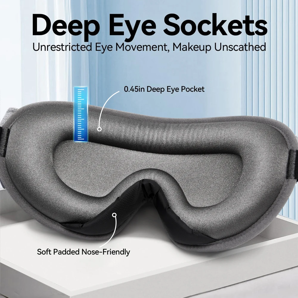 3D Soft Eye Mask for Sleeping Eyeshade Block Out Light Sleep Aid Eyepatch Breathable Eyecover Blindfold Travel Relax Slaapmask 2