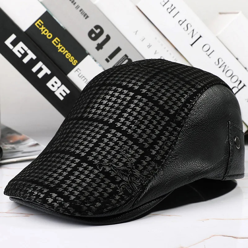 

Мужской Регулируемый берет из натуральной кожи X7047