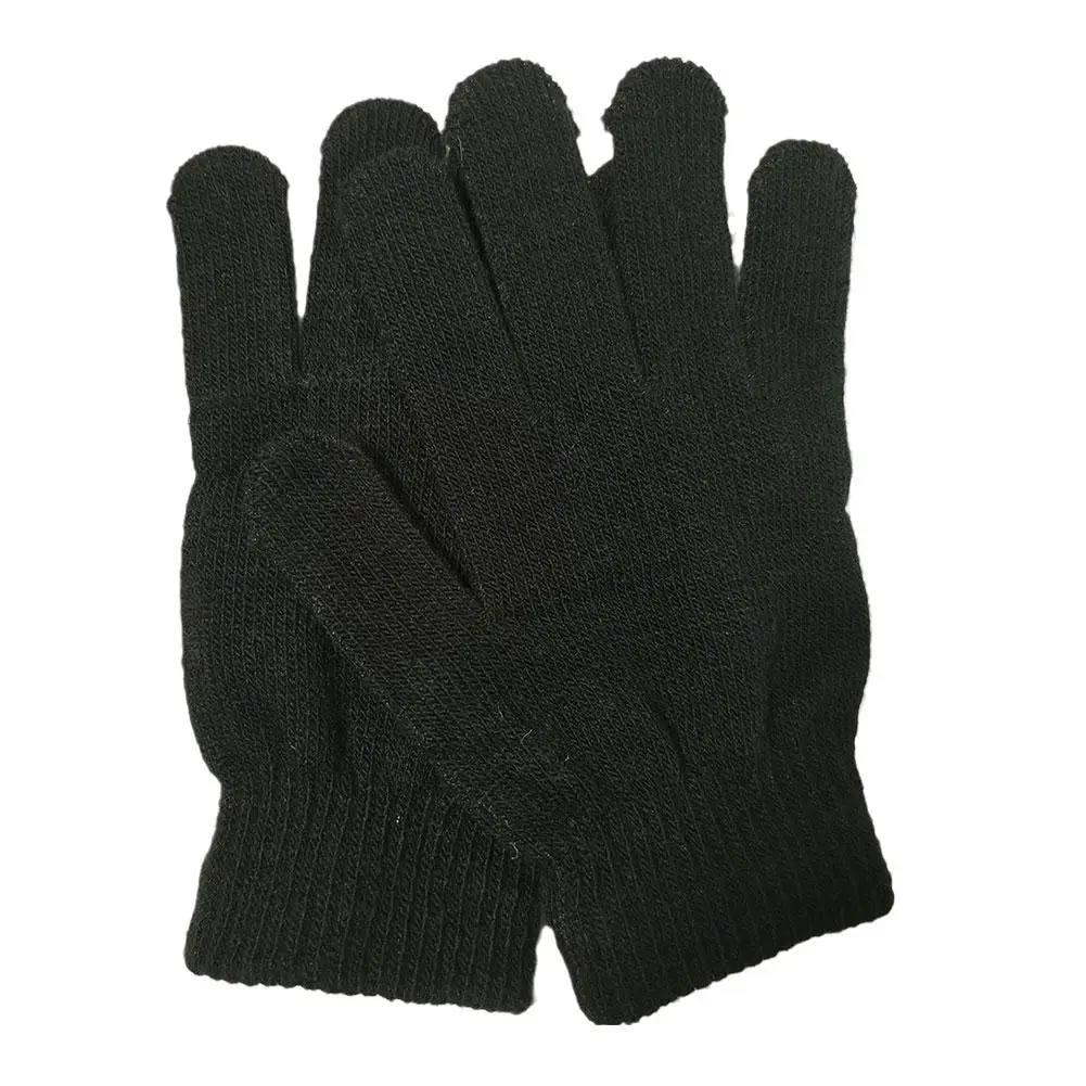 Finger Gloves Winter Autumn Warm Thick Men Women Gloves Unisex Thicken Full Outdoor Sport Knitted Solid Mittens Fash R4K1