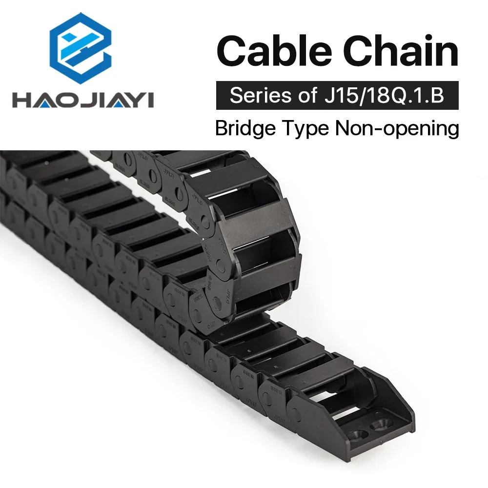 Plastic cable chain cable carrier Cable Chains 15x20 15x30 18x25 18x37 mm Bridge Type Non-Opening Plastic Towline Transmission Drag Chain for Machine
