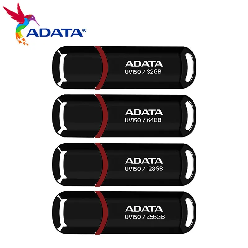 High-Speed Black USB Flash Drive - 32GB to 256GB Capacity