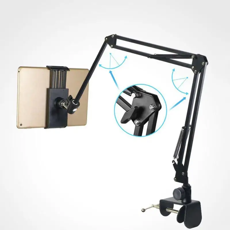 

1pcs Universal Desktop Lazy Bracket Tablet Ipad Non-slip Ipad Clip Phone For Smart Bracket Multi-angle Rotation J6M9
