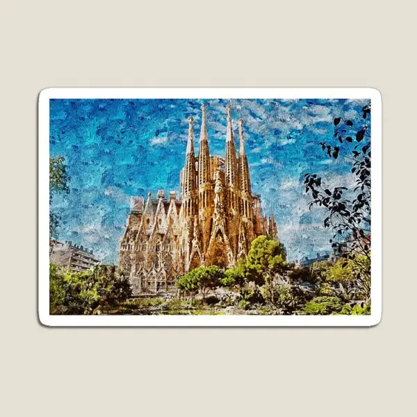 

Магнитная игрушка Sagrada семейство, детский забавный держатель, домашние детские наклейки, декор для детей, милый Магнитный красочный