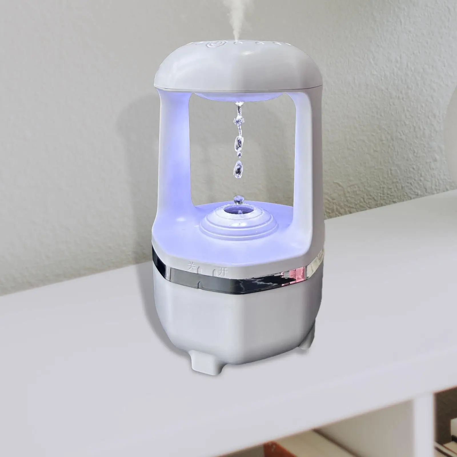 

Anti Gravity Humidifier 500ml Quiet Water Droplet USB Night Light Air Purifier Mist Humidifier for Whole House Nursery Kids Room