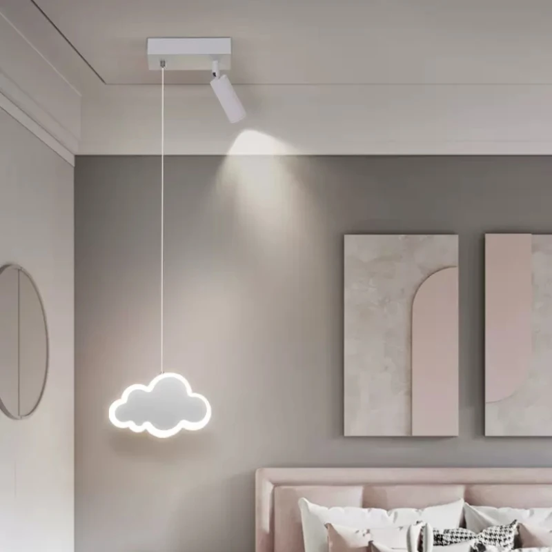 Children's Chandeliers Wit Spotlight Moon Cloud Hanging Lights LED