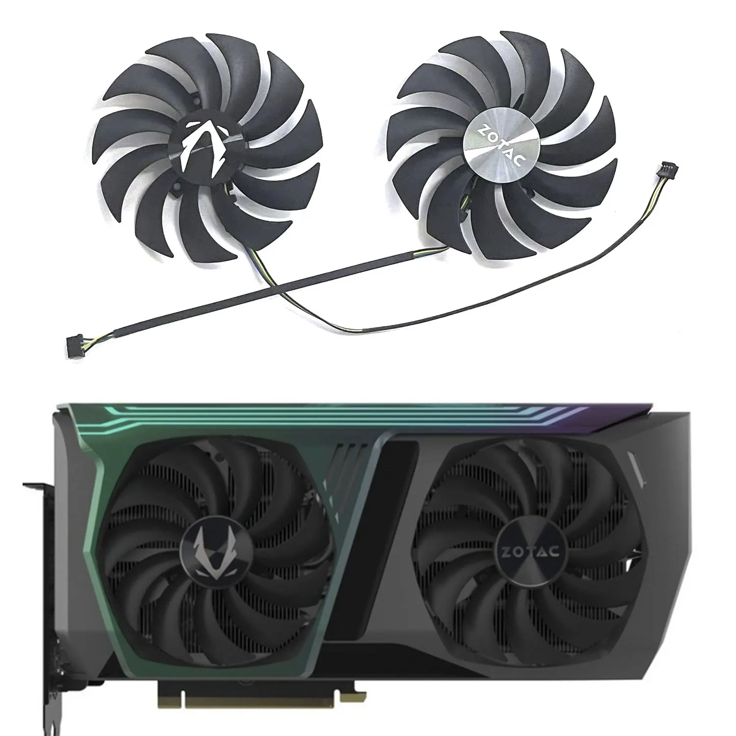 Nuova Ventola Gpu 4Pin 100Mm Muslimexatexplax3070 Dispositivo Di Raffreddamento Per Zotac Gaming Geforce Rtx 3070 Amp Holo Ventola Di Raffreddamento D