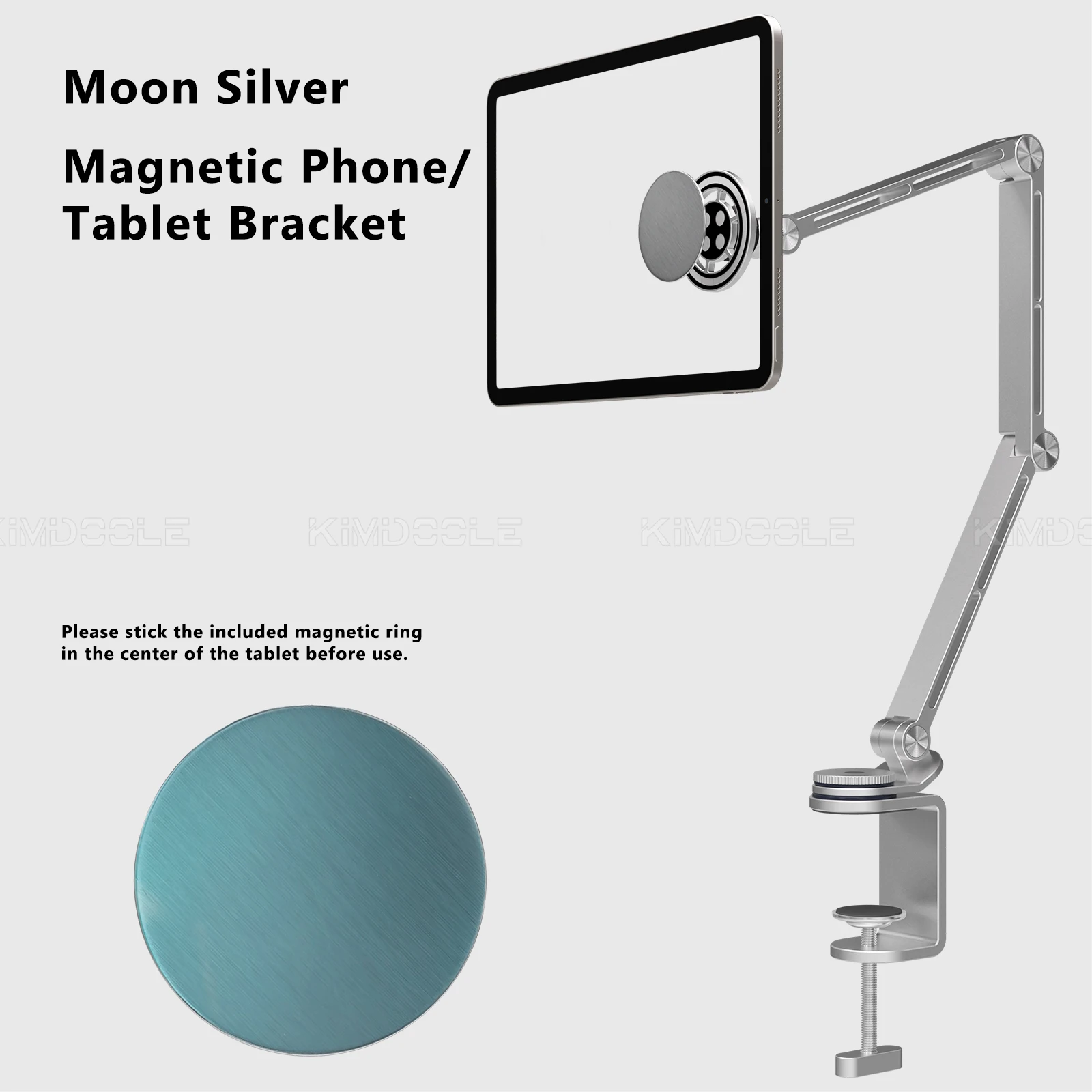 Braço Longo Suporte para Monitor Suporte Tablet Cama Magnética Suporte do Telefone Clipe de Montagem Ipad Galaxy Xiaomi Kindler Mesa - Imagem 4